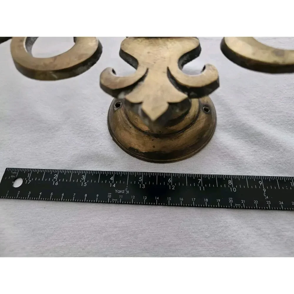 Brass Wall Sconce Candle Holder 4 Arm Vintage Antique 18 X 10